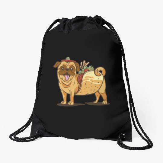 Mexican pug Drawstring Bags