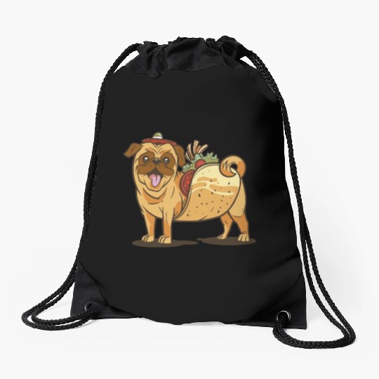 Mexican pug Drawstring Bags