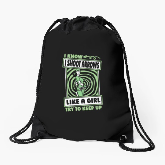 Archery Humor Drawstring Bags