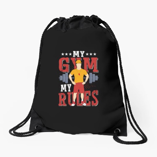 My Gym My Rules School Physical Education Drawstring Bags