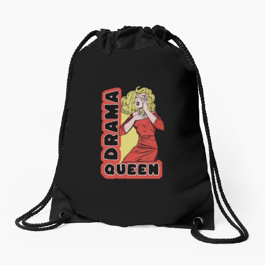 Drama Queen because everything excites me too much Drawstring Bags
