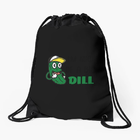 I'm Kind of a Big Dill Cute Pickle for Baby, Baby Drawstring Bags