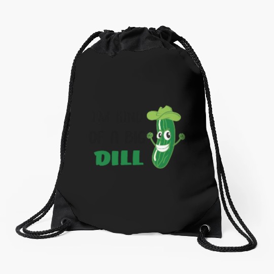 I'm Kind of a Big Dill Cute Pickle for Baby, Baby Drawstring Bags