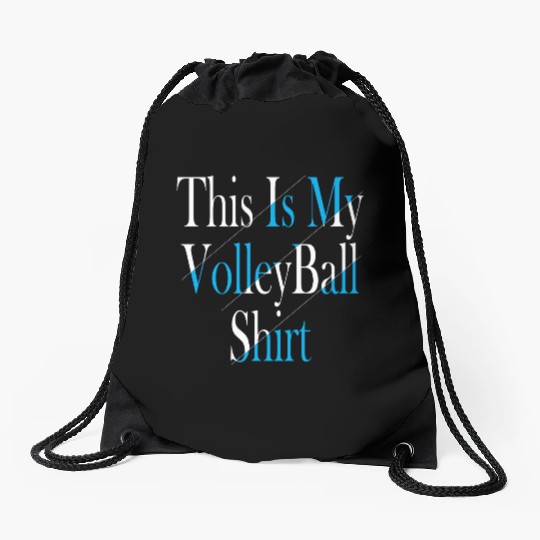 This Is My Volleyball Drawstring Bags