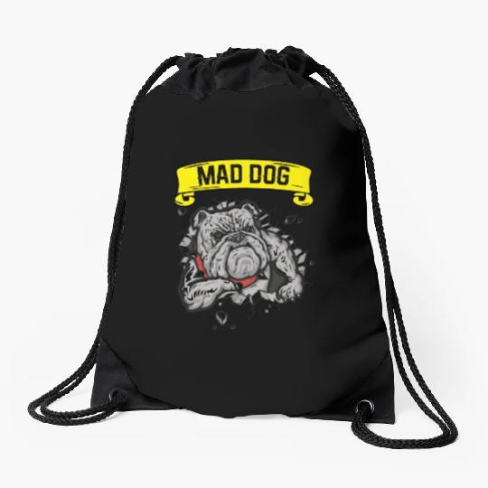 Mad Dog - Pitpull Lover Drawstring Bags