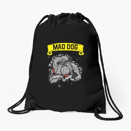 Mad Dog - Pitpull Lover Drawstring Bags