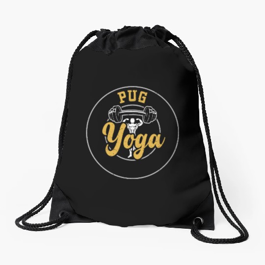 Pug Yoga - Gym Drawstring Bags