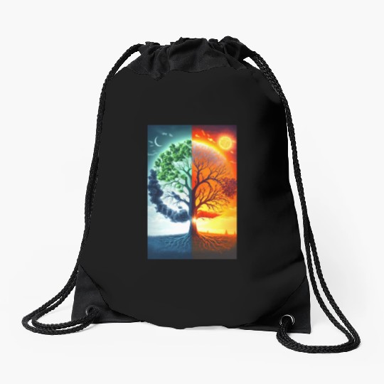 The Tree of Life Summer to Winter Drawstring Bags