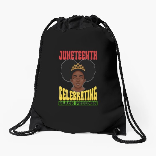 Juneteenth Celebrating Black Freedom 1865 African Drawstring Bags