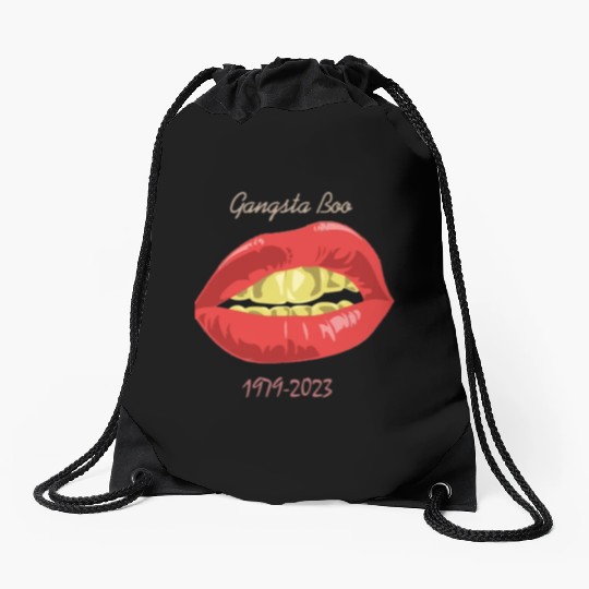 rip gangsta boo Drawstring Bags