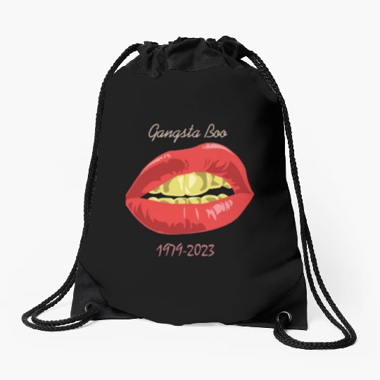 rip gangsta boo Drawstring Bags