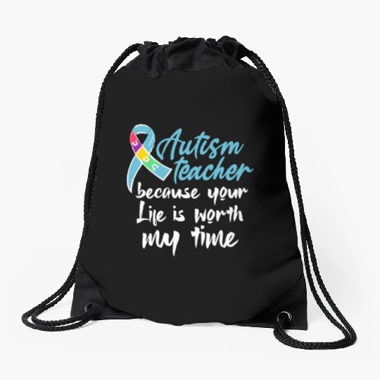 Autism Teacher Drawstring Bags
