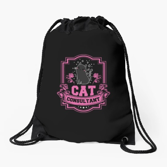 Cat Consultant Crazy Cat Lover Drawstring Bags