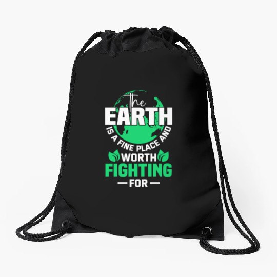 The Earth is a Earth Day Planet Environment Trees Drawstring Bags
