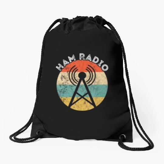 Amateur Radio Ham Radio Vintage Retro Radio Freque Drawstring Bags