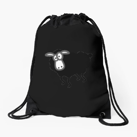 black sheep looking Drawstring Bags
