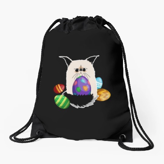 Grumpy Cat Easter Bunny Nope Spring Holiday Drawstring Bags