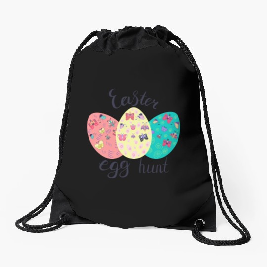Easter Egg hunt Sublimation Drawstring Bags