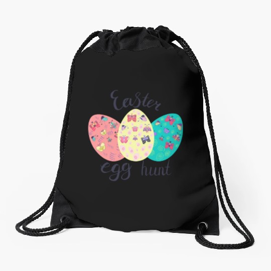Easter Egg hunt Sublimation Drawstring Bags