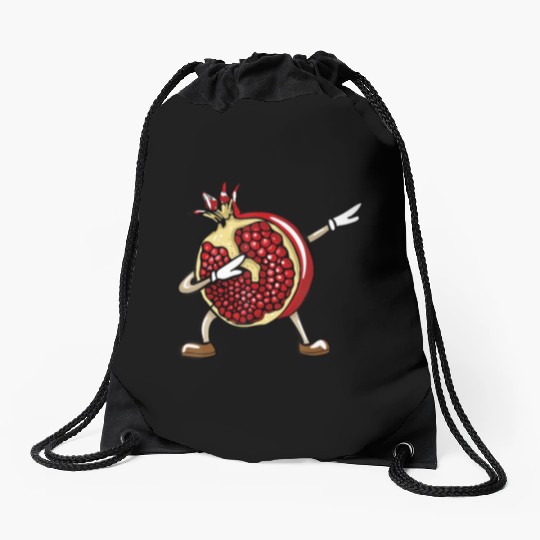 Funny Dabbing Pomegranate Lover Fruit Love Drawstring Bags