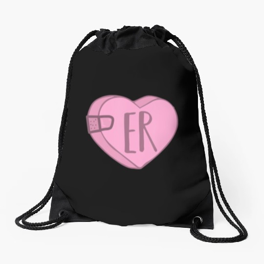 Cute ER Nurse Candy Heart Drawstring Bags