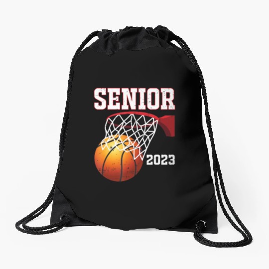 Graduate Senior Class of 2023 Basketball Player Drawstring Bags