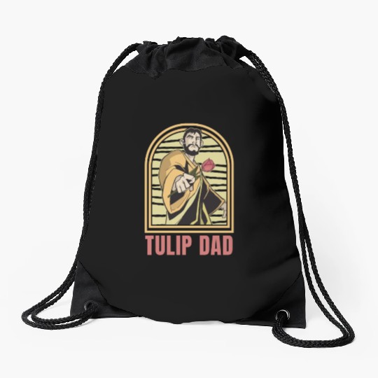 Tulip Gardening Dad Drawstring Bags