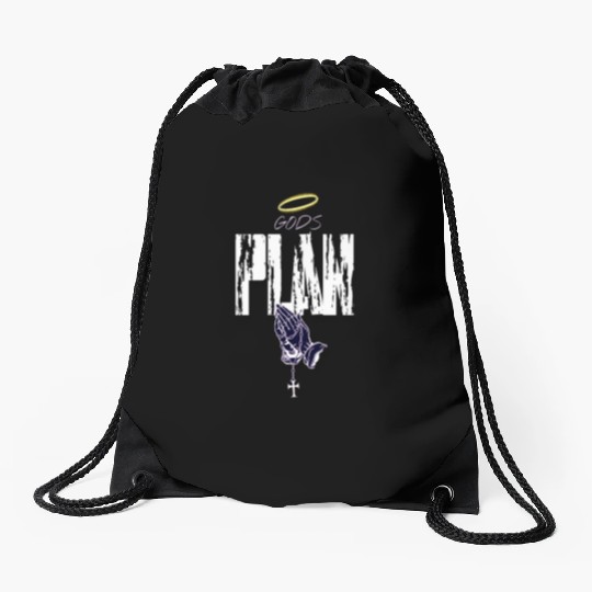 Gods Plan Drawstring Bags