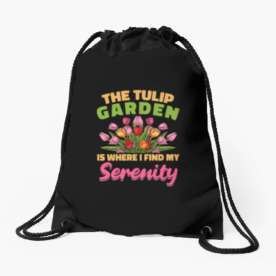 Tulip Gardening Tulips Drawstring Bags