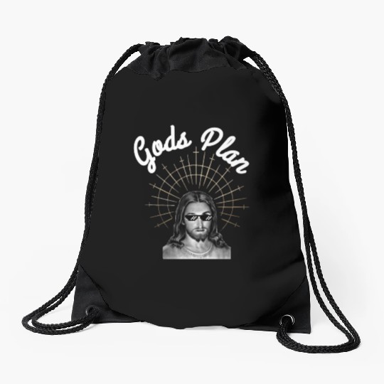 Gods Plan Drawstring Bags
