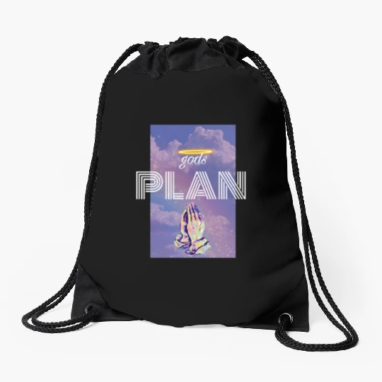 Gods Plan Drawstring Bags