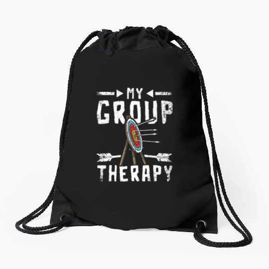 My group therapy Archery Drawstring Bags