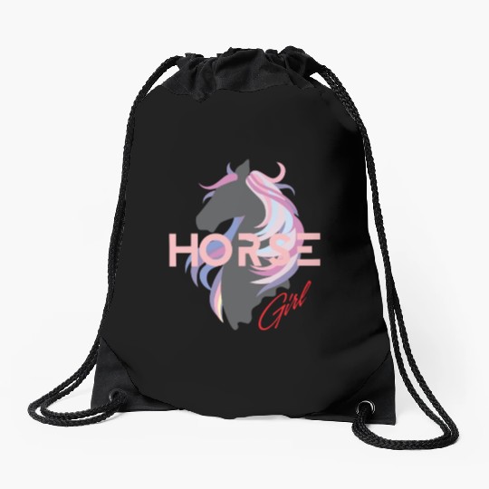 Horse Girl Drawstring Bags Horse Lovers Gift Equestrian