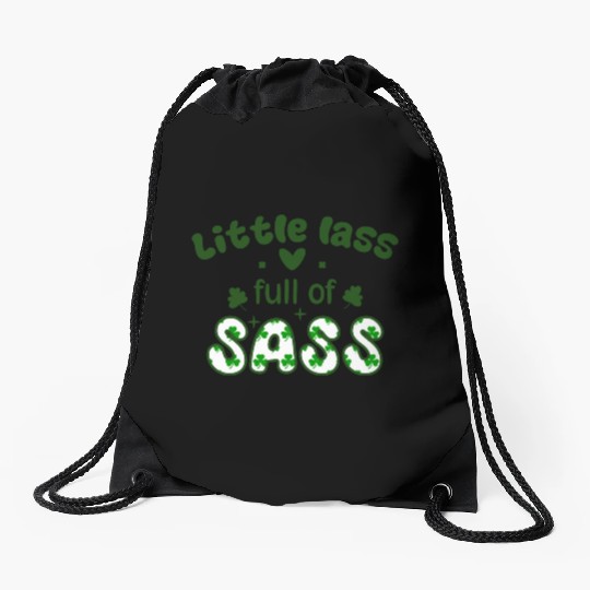 Little Patricks Day Sublimation Graphics Drawstring Bags