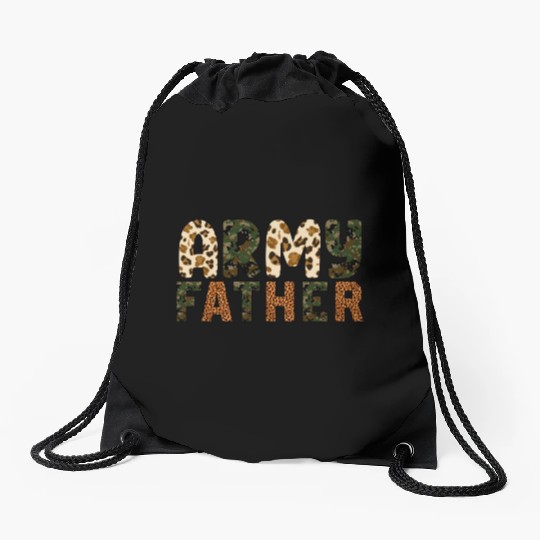 Army Father Sublimation Drawstring Bags
