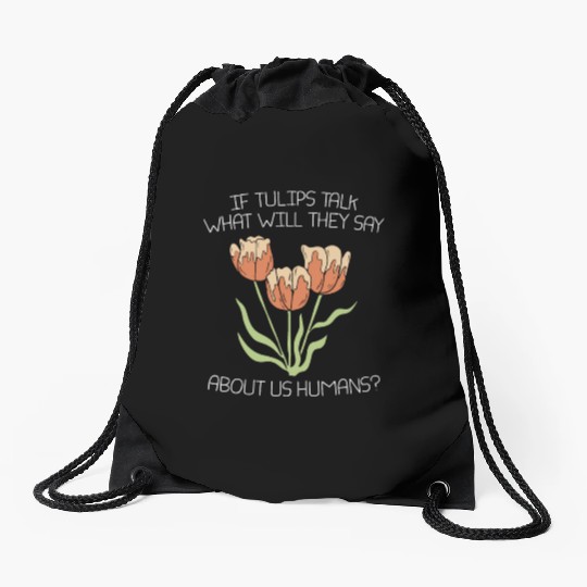 Tulip Gardening Funny Drawstring Bags