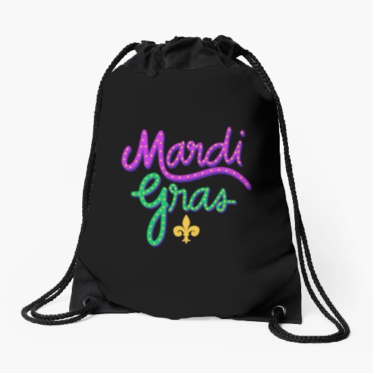 Mardi Gras Carnival Fiesta Party Louisiana New Orl Drawstring Bags