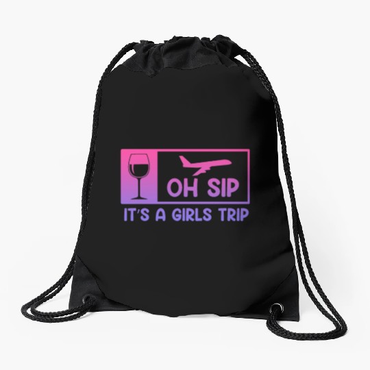 It's a Girls Trip Girls Vacation Spring Break Drawstring Bags