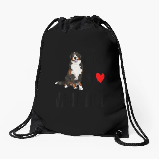 I Found My Valentine Day Bernese Mountain Dog Dog Drawstring Bags