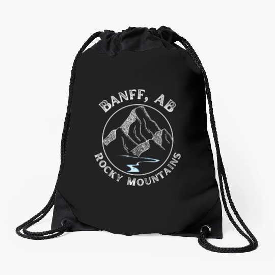 Banff Alberta Rocky Mountains Drawstring Bags