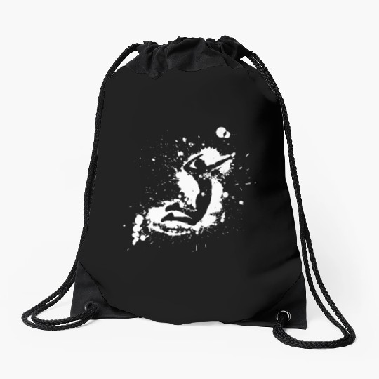 Volleyball Spike Man White Drawstring Bags