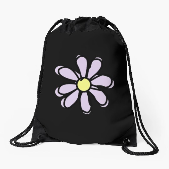 Lavender Flower Drawstring Bags