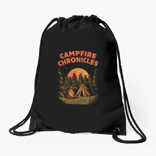 Campfire Chronicles Wildlife Camping Outdoor Campe Drawstring Bags