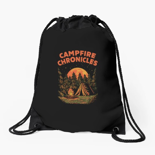 Campfire Chronicles Wildlife Camping Outdoor Campe Drawstring Bags