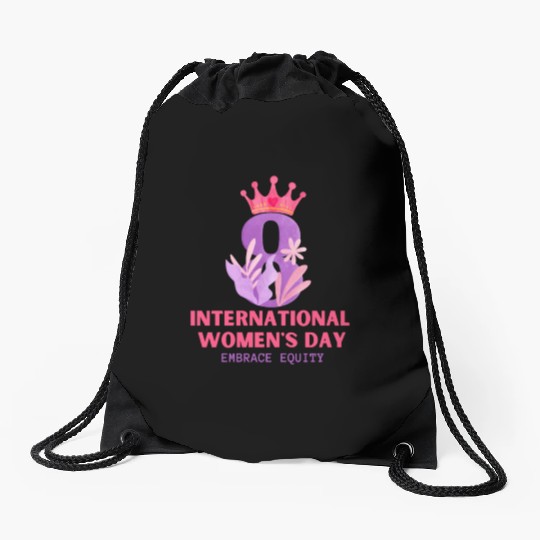 International Women's Day Embrace Equity 2023 Drawstring Bags