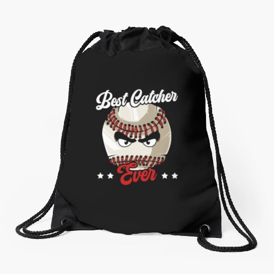 Best Catcher Ever Baseball Player Baseball Coach Drawstring Bags