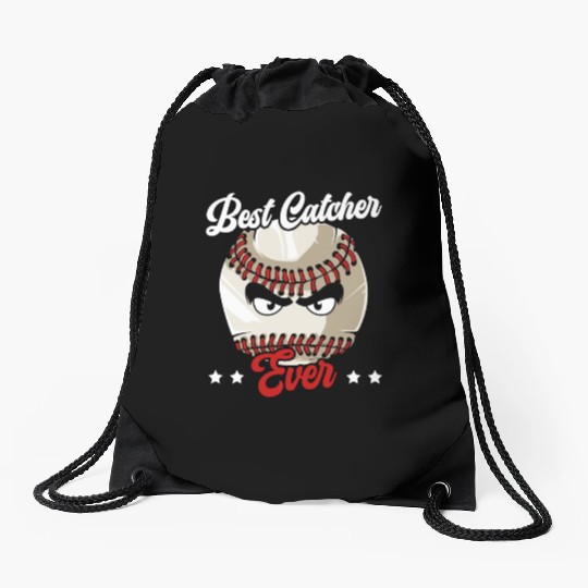 Best Catcher Ever Baseball Player Baseball Coach Drawstring Bags
