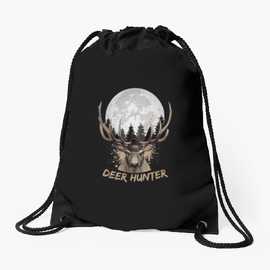 Deer Hunter Rack Hunter Full Moon Buck Hunting Drawstring Bags