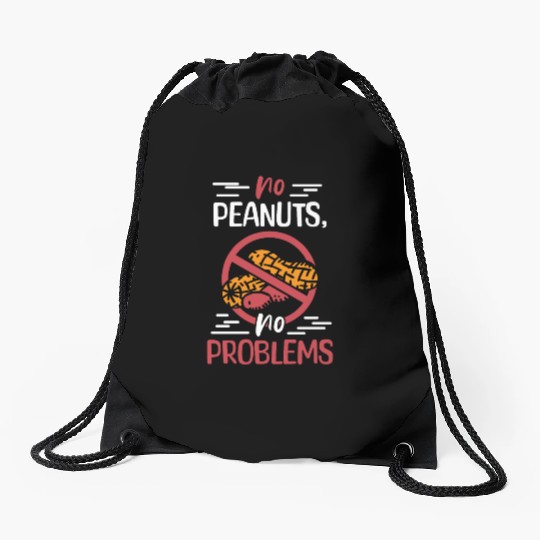 No Peanuts No Problems Peanut Allergic Drawstring Bags