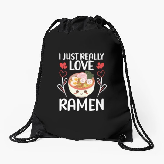 Ramen Noodle Soup Japanese Kawaii Gift Ramen Drawstring Bags